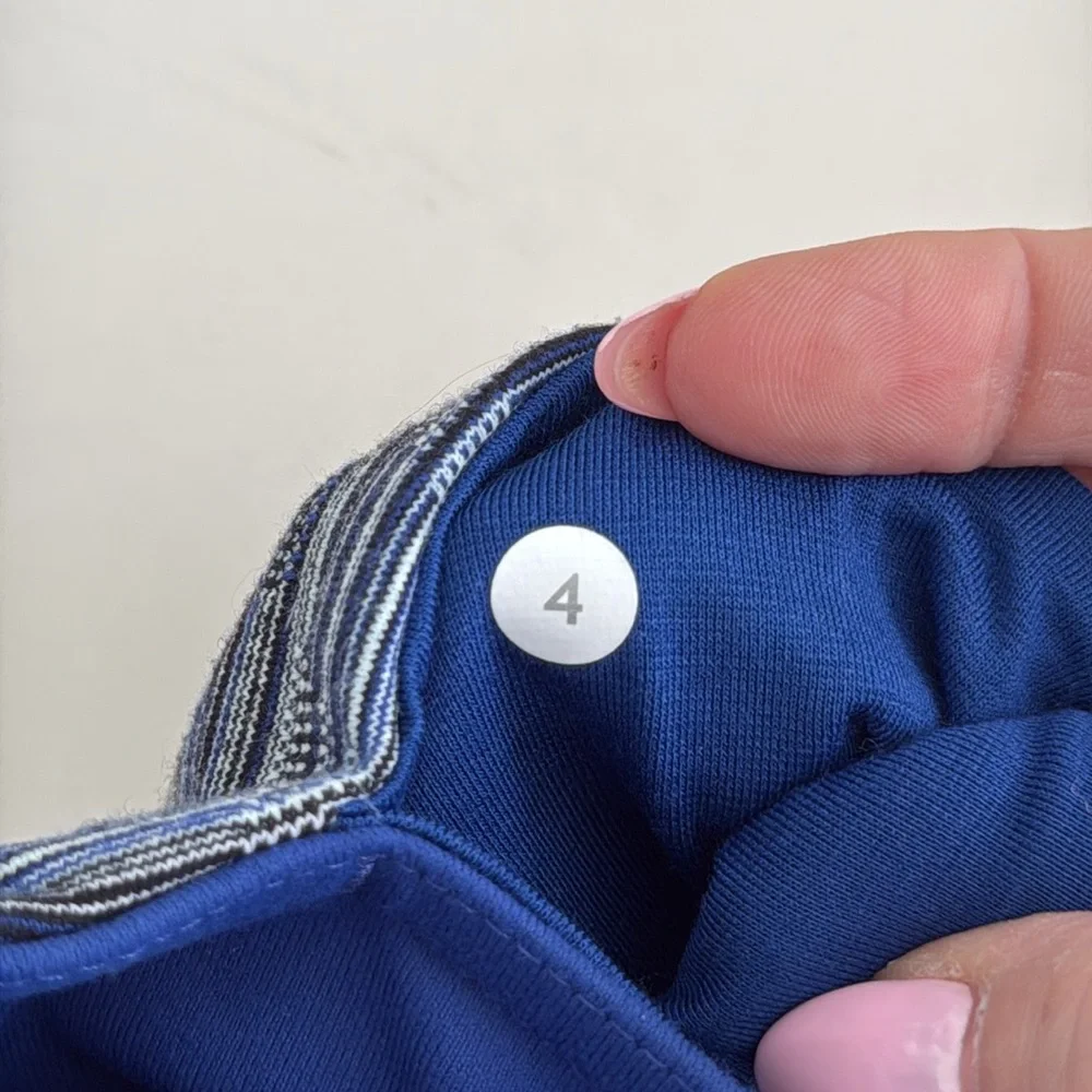 LULULEMON Wunder Under Pant III Space Dye Twist Sapphire Blue Size 4
